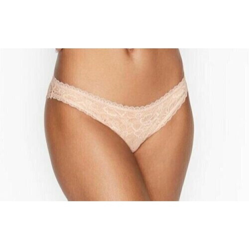 Victoria's Secret XL Lacie Bikini Panty All Over Lace Floral Lace Nude Beige